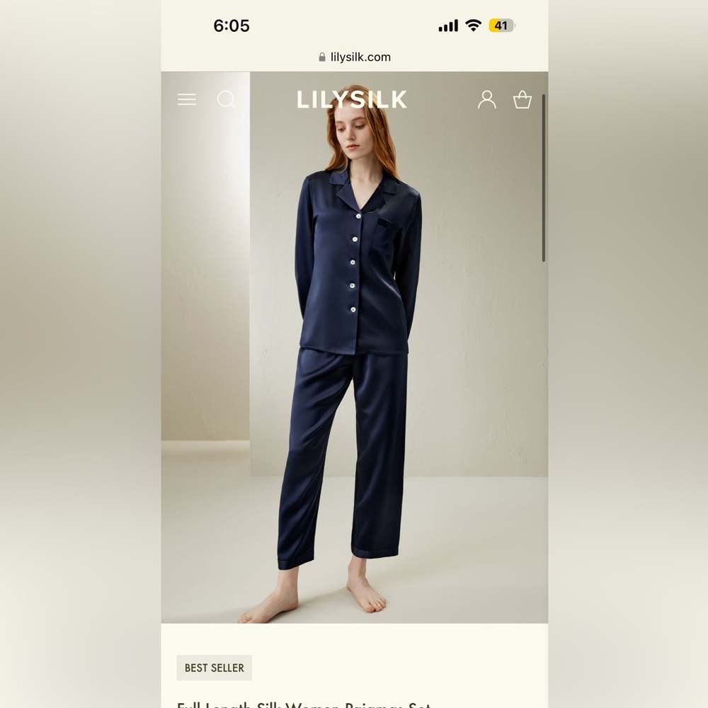 LILYSILK Full Length Silk Women Pajamas Set